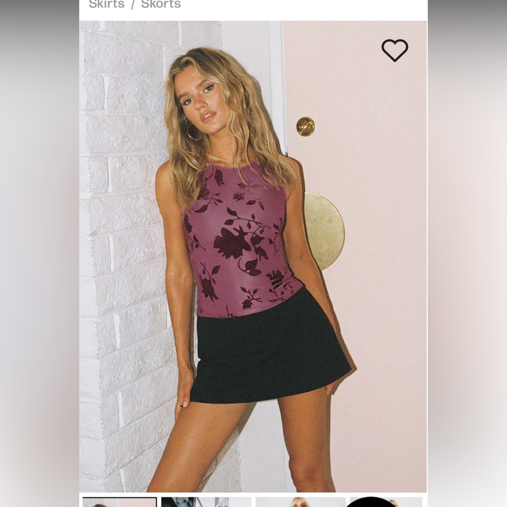 Princess Polly Gigi Skort Black. US Size 10. AUS size 14